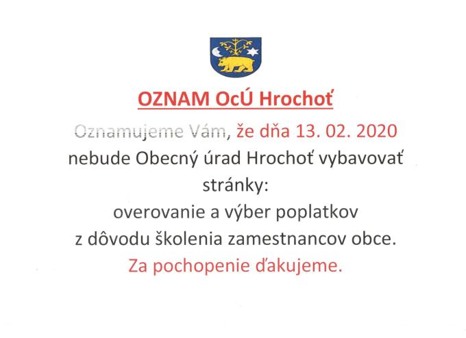 oznam