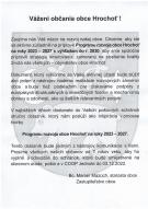 Program rozvoja obce Hrochoť  na roky 2023- 2027 1