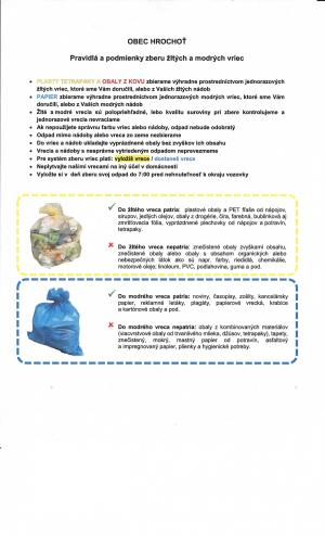 pravidlá a podmienky zberu odpadu